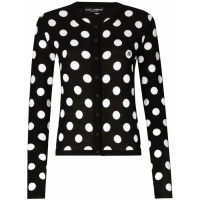 Dolce&Gabbana 'Polka Dot-Pattern Button-Up' Strickjacke für Damen