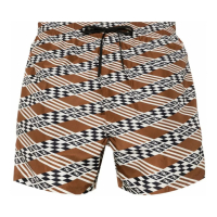 Fendi Men's 'Geometric-Print' Swimming Shorts