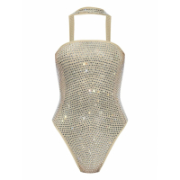 Oséree Maillot de bain 'Rhinestone Open-Back' pour Femmes