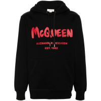 Alexander McQueen Sweatshirt à capuche  'Graffiti Logo-Print' pour Hommes