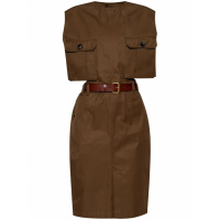 Saint Laurent 'Belted' Midi Kleid für Damen