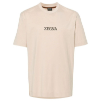 Zegna T-shirt 'Rubberised-Logo' pour Hommes