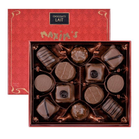 Maxim's Box of 12 assorted milk chocolates