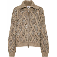 Brunello Cucinelli 'Zipped Open' Strickjacke für Damen