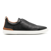 Zegna Slip-on Sneakers 'Triple-Stitch' pour Hommes