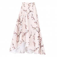 Alexander McQueen Women's 'Blossom Asymmetric' Midi Skirt