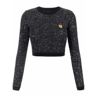 Elisabetta Franchi Crop Top 'Sequin-Thread' pour Femmes