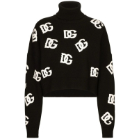 Dolce&Gabbana Women's 'Intarsia-Knit Logo' Turtleneck Sweater