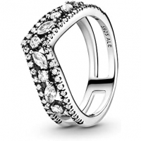 Pandora Bague 'Sparkling Marquise Double Wishbone' pour Femmes