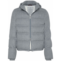 Brunello Cucinelli Doudoune en plumes 'Quilted Hooded' pour Hommes