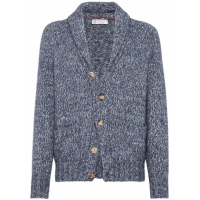 Brunello Cucinelli Cardigan 'Mélange-Effect Button-Up' pour Hommes