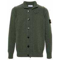 Stone Island Cardigan 'Compass-Badge' pour Hommes