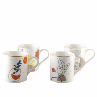 Aulica Deco Art Mugs Set Of 4 - 390Ml