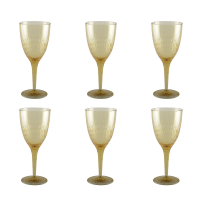 Aulica Set Of 6 Yellow Glasses Of Wine