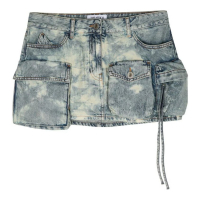 The Attico Women's 'Fay Bleach-Wash' Mini Skirt