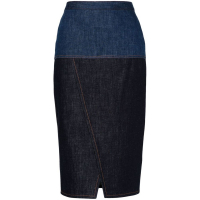 Fendi 'Two-Tone Midi' Denim-Rock für Damen