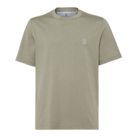 Brunello Cucinelli Men's 'Logo-Embroidered' T-Shirt