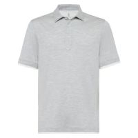 Brunello Cucinelli Men's 'Contrast-Trim' Polo Shirt