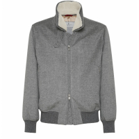 Brunello Cucinelli Blouson bomber 'Beaver' pour Hommes