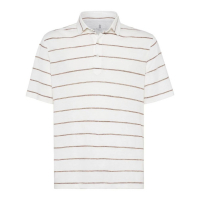 Brunello Cucinelli Men's 'Striped' Polo Shirt