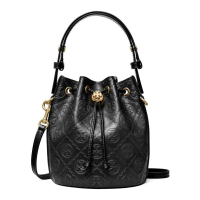 Tory Burch Women's 'Mini Monogram-Embossed' Bucket Bag