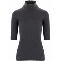 Brunello Cucinelli Top 'Monili-Detail Ribbed' pour Femmes