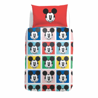 Caleffi Mickey Colors Duvet Cover Set  - Single size 3 Stücke