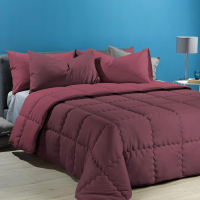 Caleffi Modern Burgundy Quilted Bedspread - Single size bed