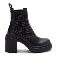 Fendi Women's 'Monogram-Detailed' High Heeled Boots