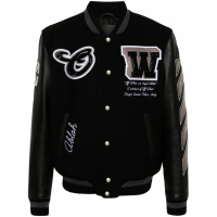 Off-White Veste 'Crystal-Embellished Varsity' pour Hommes