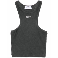 Off-White Crop Top 'Off-Stamp' pour Femmes