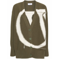 Off-White Cardigan 'Intarsia-Knit Logo' pour Femmes