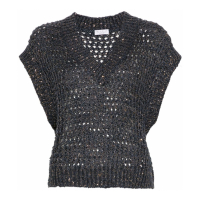 Brunello Cucinelli Women's 'Rustic Dazzling Net' Sweater