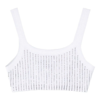 The Attico Women's 'Rhinestoned' Crop Top