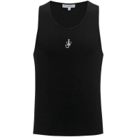 Jw Anderson Men's 'Logo-Embroidered Ribbed-Knit' Tank Top