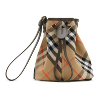 Burberry Sac 'Check Drawstring Mini' pour Femmes