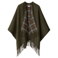 Burberry Cape 'Check-Pattern Reversible' pour Femmes