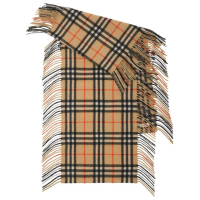 Burberry Écharpe en laine 'Happy Fringe' pour Femmes