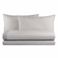 Biancoperla Tenerife Parure De Lit Complète King Size Gris