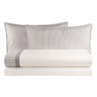 Biancoperla Tenerife Parure De Lit Complète Eko King-Size, Gris