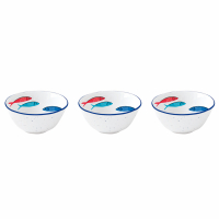 Easy Life Set 3 Porcelain Bowls Ø 10 Cm In Color Box Sardine'S Party