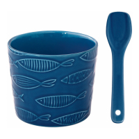 Easy Life Porcelain Ice Cream Cup Diameter 8.5 Cm With Spoon In Sea Life Box