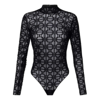 Elisabetta Franchi Women's 'Geometric Pattern Fitted' Bodysuit