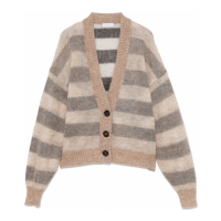 Brunello Cucinelli Women's 'Striped' Cardigan