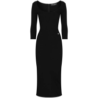 Dolce & Gabbana 'Logo-Plaque' Midi Kleid für Damen