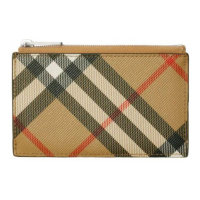 Burberry Men's 'Checkered Zip-Up' Card Holder