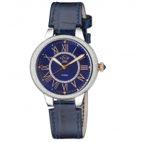 Gevril GV2 Astor II Women's Blue Dial Blue Leather Band Watch