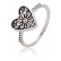 Pandora Women's 'Hand Finished Ice Crystal Heart' Ring