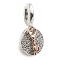 Pandora Charm 'Two-Tone Key To Happiness Double Dangle' pour Femmes