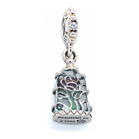 Pandora Charm 'Disney Beauty And The Beast Enchanted Rose Dangle' pour Femmes